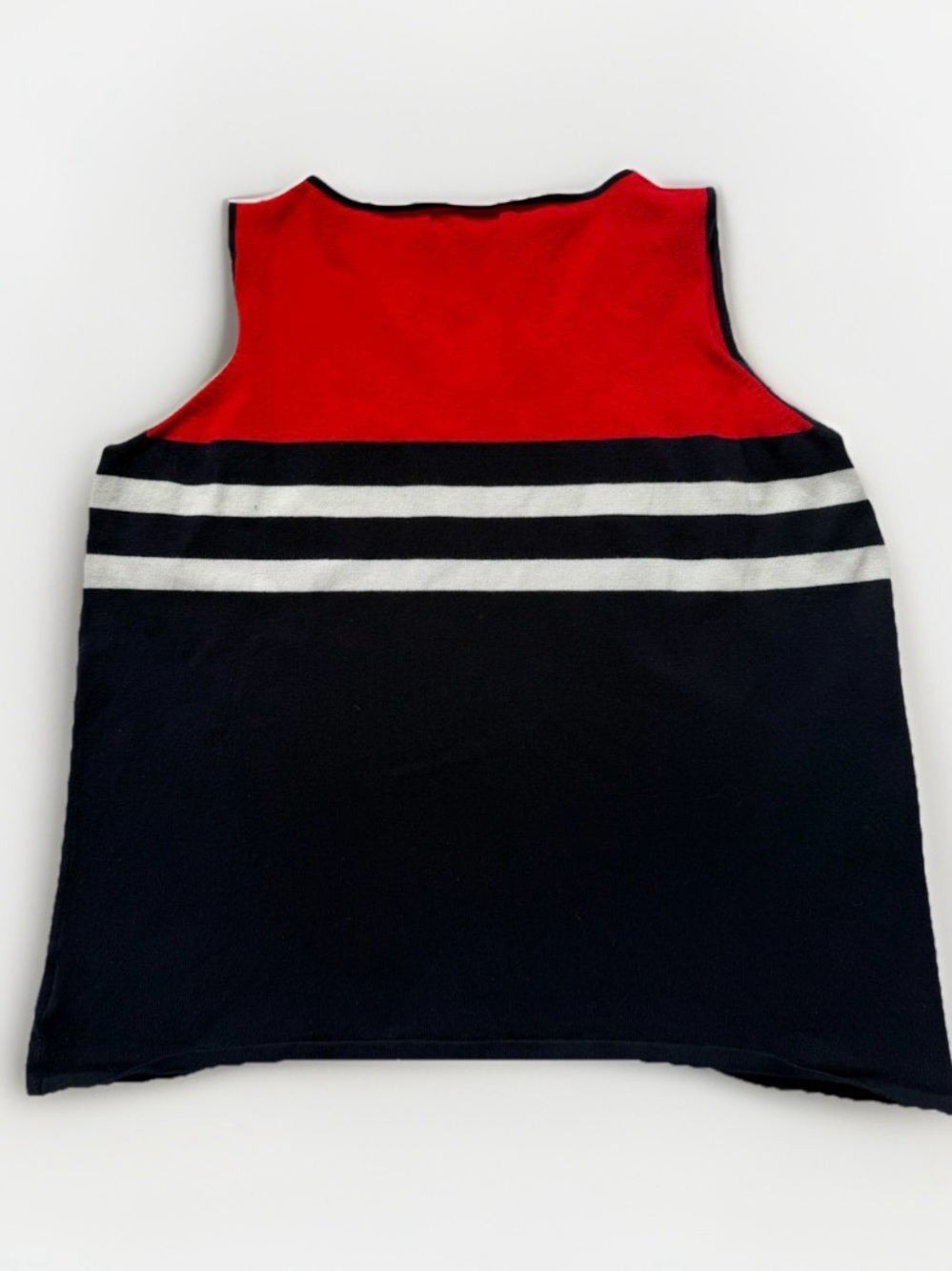 Vtg White Stag Patriotic Sweater Vest XL Knit Tank Top Americana Stars July 4 - Picture 4 of 7
